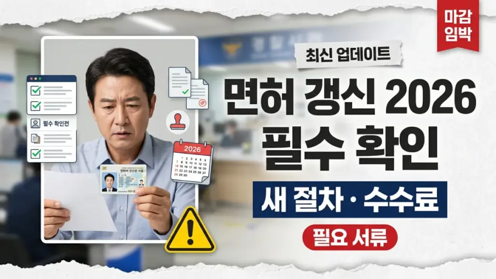 한국 운전면허 갱신 업데이트 2026
