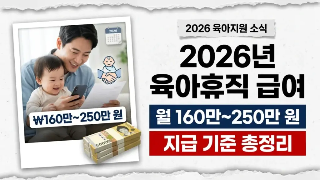 한국 육아휴직 급여 2026